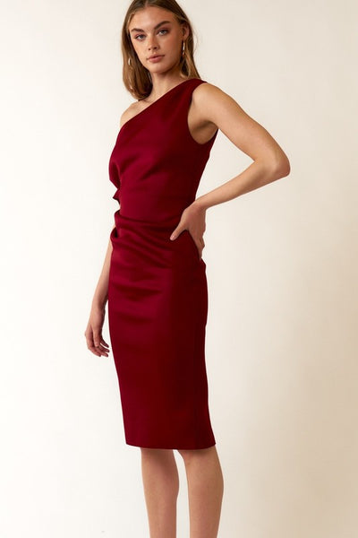 Vestido rojo sin hombro (Nuevo)