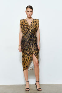 Maxi vestido con puntos verdes (Nuevo)