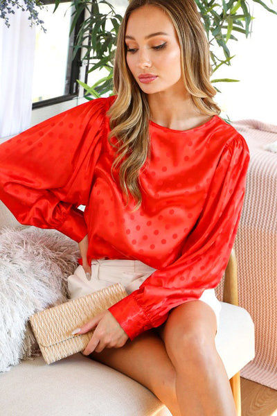 Blusa roja puntitos (NUEVA)