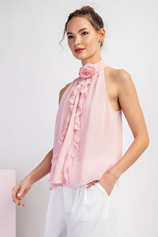 Blusa cuello alto rosa (NUEVO)
