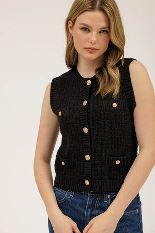Blusa tipo chaleco con botones (Nueva)