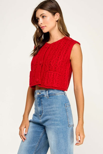 Chaleco crop rojo (Nuevo)