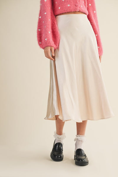 Falda satin camel (Nueva)