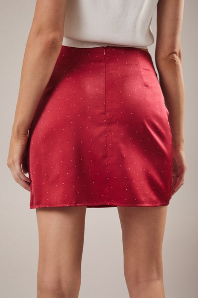 Falda corta roja con puntos (Nuevo)