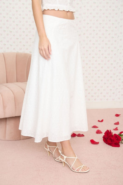 Falda blanca Maxi detalles (NUEVO)