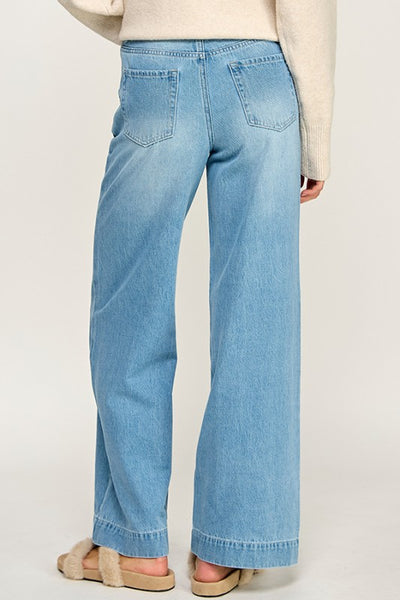Jeans high waist con botones dorados (Nuevo)