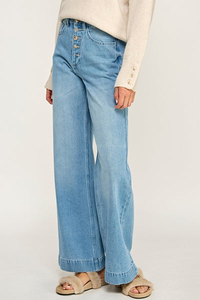 Jeans high waist con botones dorados (Nuevo)