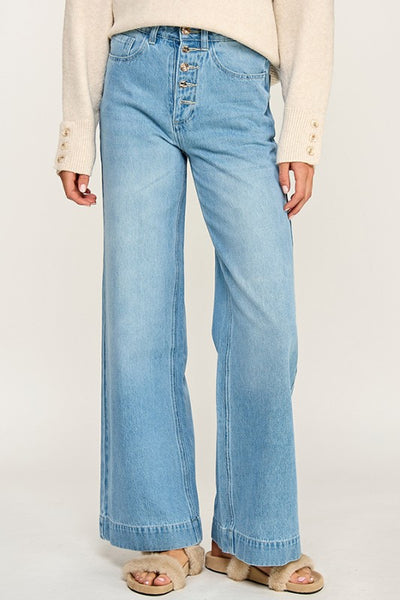 Jeans high waist con botones dorados (Nuevo)