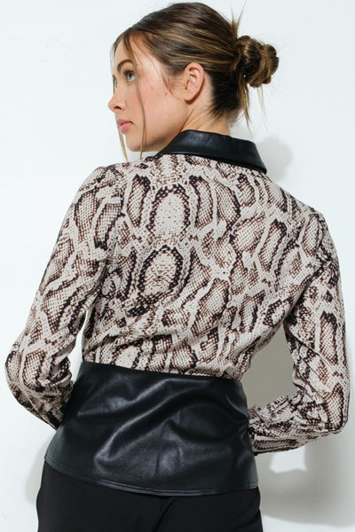 Camisa manga larga con print (Nueva)