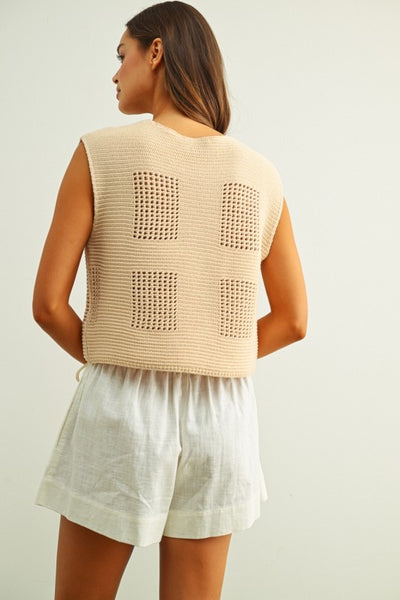 Top sin mangas y cuadros (NUEVO)