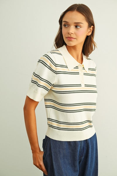 Blusa de rayas con cuellos (NUEVO)