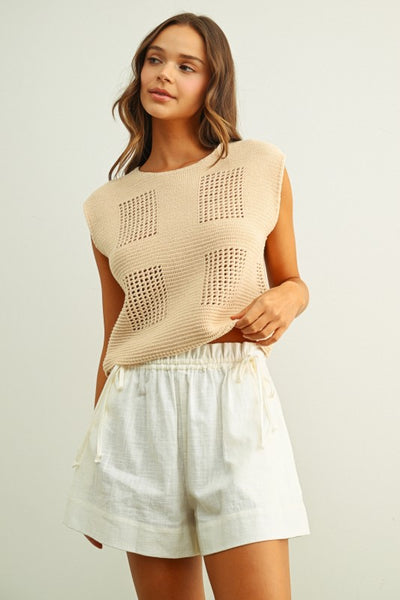 Top sin mangas y cuadros (NUEVO)