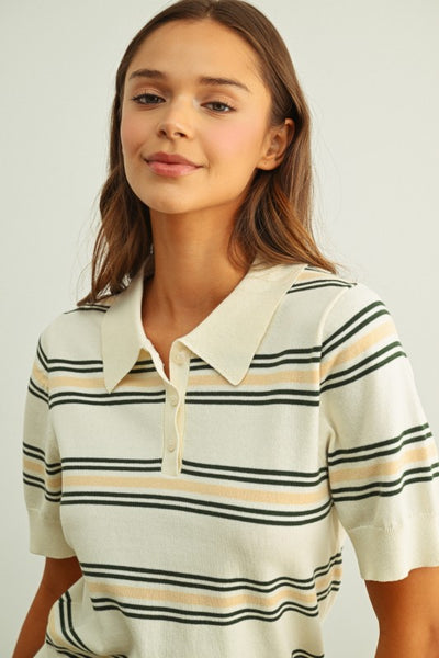 Blusa de rayas con cuellos (NUEVO)