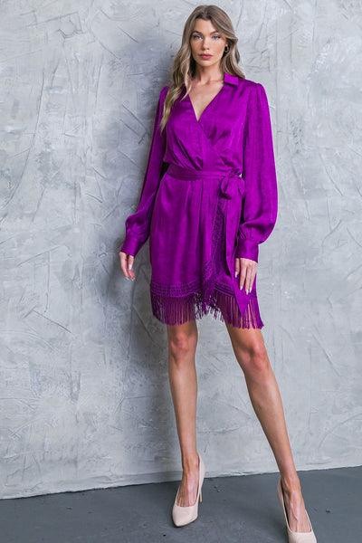 Vestido camisero violeta (Nuevo)