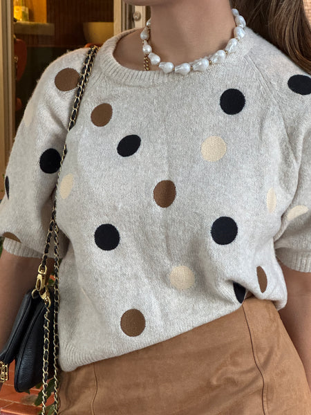 Sueter manga corta Polka dots (NUEVO)