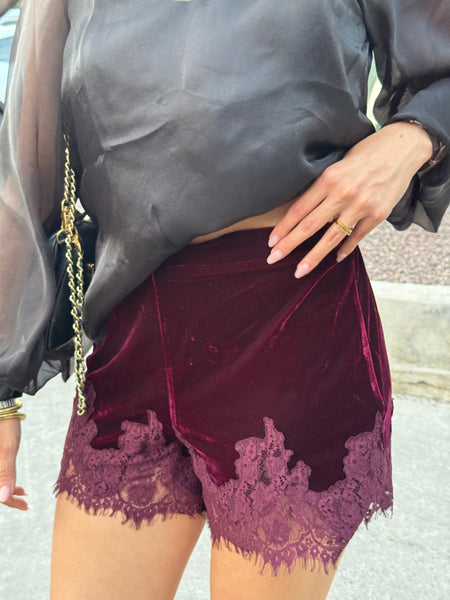 Short Vino con Encaje (NUEVO)