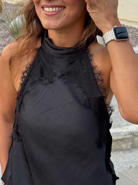 Top Halter negro Asimetrico  (NUEVO)