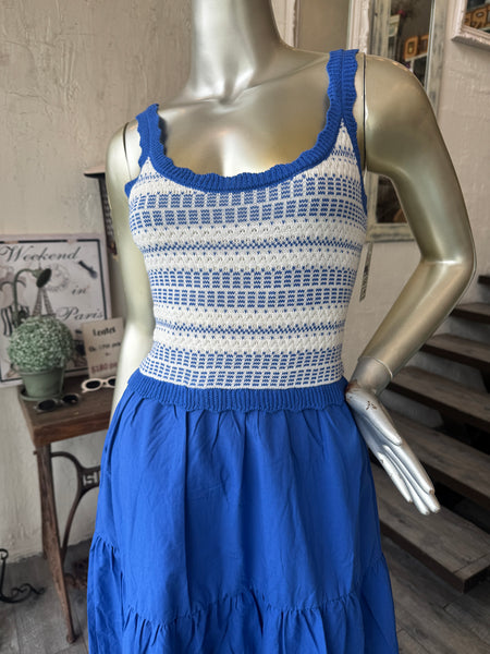 Vestido maxi axul top de rayas (NUEVO)