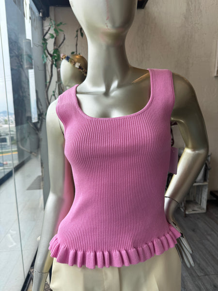 Top Rosa con detalle de holan (NUEVO)