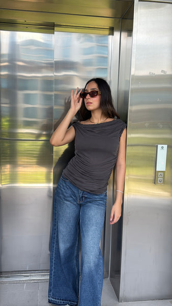 Top Gris off sholders (NUEVO)