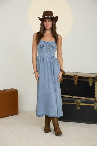 Vestido maxi de mezclilla (Nuevo)
