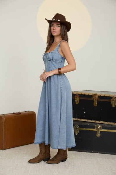 Vestido maxi de mezclilla (Nuevo)