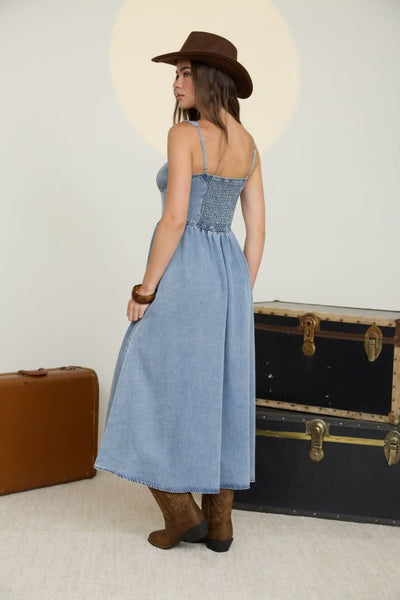 Vestido maxi de mezclilla (Nuevo)