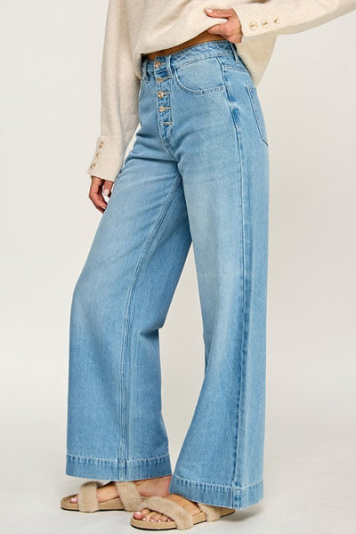 Jeans high waist con botones dorados (Nuevo)