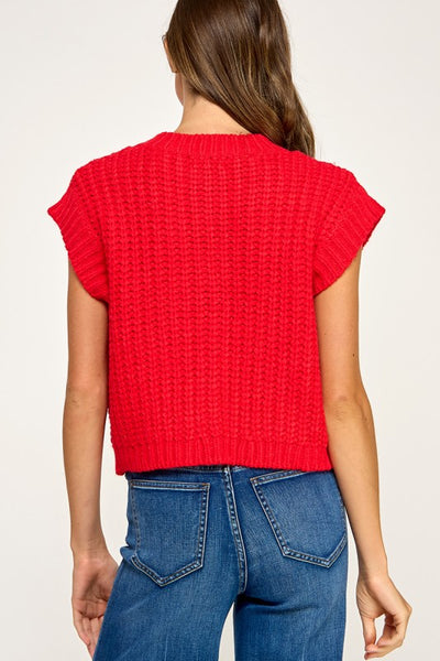 Chaleco crop rojo (Nuevo)