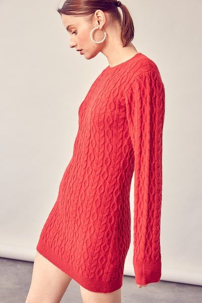 Vestido suéter rojo