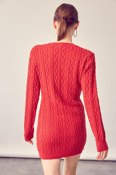Vestido suéter rojo