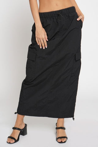 Falda cargo larga negra (Nueva)